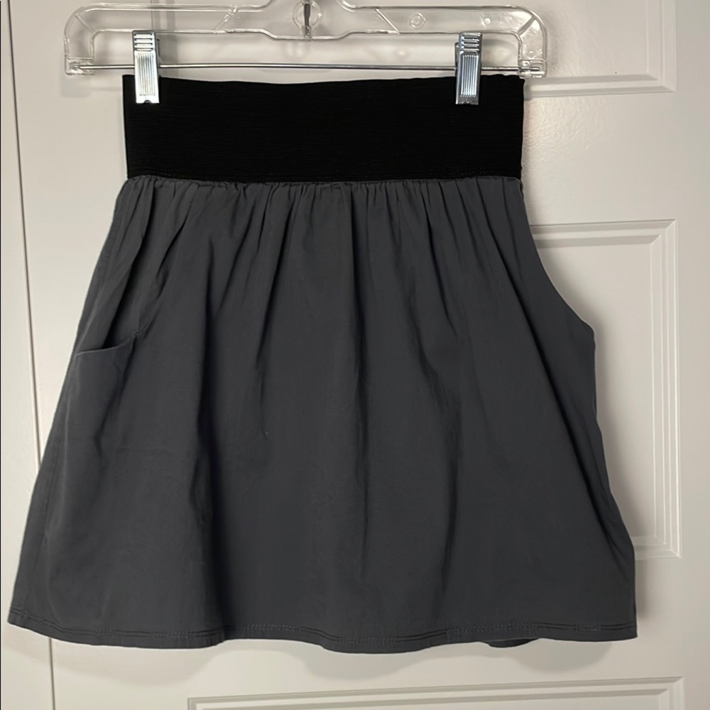 French Atmosphere Gray Mini Bubble Skirt Size Small